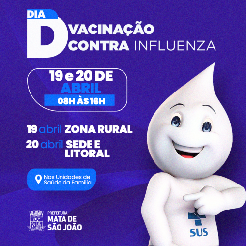 Mata de São João promoverá dia D de vacinação contra a influenza