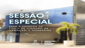 Câmara realizará Sessão Especial para entrega de honrarias na segunda (30)