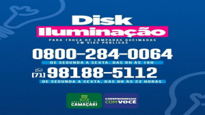 Troca de lâmpadas da rede pública pode ser solicitada pelo Disk Iluminação