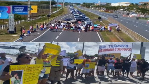 Moradores de Monte Gordo fecham BA-099 em protesto por mais segurança no trânsito