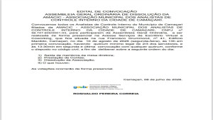 NOTA DE CONVOCAÇÃO